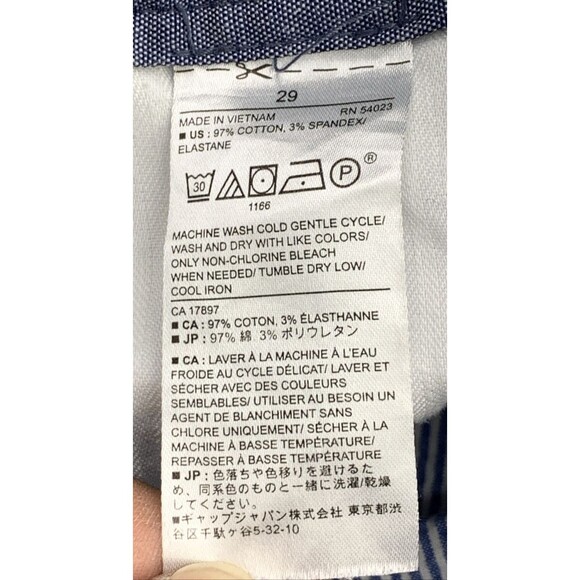 Banana Republic Bermuda Shorts Mens AIDEN Short Preppy Blue Striped Size 29 - Picture 11 of 13